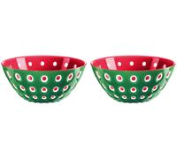 guzzini Conjunto de 2 Cuencos Ø 12 cm LE MURRINE - Emerald Green/White/Red guzzini