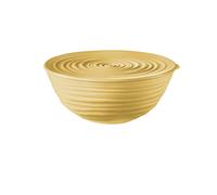 Guzzini - Contenedor Tierra, M con Tapa de Plástico Reciclado, Cuenco - Amarillo Mostaza, Ø 18xh7,8 cm | 1090ml - 175003206