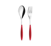 Guzzini Cubiertos de servir Feeling Clear red. 2 piezas