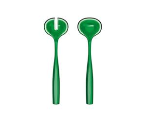 Guzzini - Cubiertos para ensalada de plástico bio-basado, verde esmeralda, "DOLCEVITA"