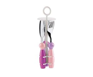 Guzzini Fratelli Bimbi, Juego de Tres Cubiertos para niños Billo, ABS|PP|Stainless Steel AISI 304 18/10, Stainless Steel AISI 410 (Knife)