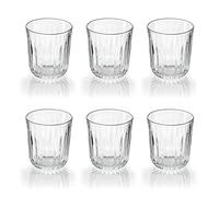 Guzzini - Gocce, Set 6 Vasos de vidrio Everyday - Transparente, Ø 8,5 x h9 cm - 08150000
