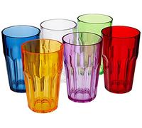 Guzzini - Happy Hour, juego de 6 vasos altos para beber - Ø8 x h12 cm - Capacidad: 420 cc - 07230652