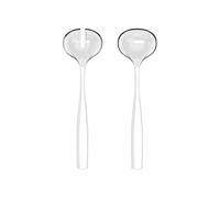 Guzzini Juego de 2 cubiertos para ensalada de mesa Dolvevita bicolor 29730142 transparente blanco nácar plástico orgánico 28 cm