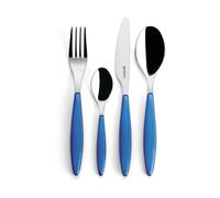 Guzzini Juego de cubiertos Feeling Mediterranean blue. 24 piezas