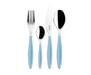 Guzzini Juego de cubiertos Feeling Sea blue. 24 piezas
