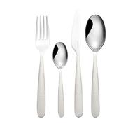 Guzzini 122900156 Juego de 24 Cubierto, Acero Inoxidable, Weiß (Milchweiß)