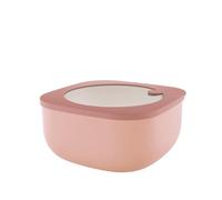 Guzzini - Kitchen Active Design, STORE&MORE BIO, Recipientes Herméticos Bajos para Nevera/Congelador/Microondas (L) - Rosa Flor de Melocotón, 19,5 x 19,5 x h9,3 cm | 1900 cc - 170721251
