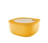 Guzzini - Kitchen Active Design, STORE&MORE BIO, Recipientes Herméticos Bajos para Nevera/Congelador/Microondas (L) - Amarillo Mango, 19,5 x 19,5 x h9,3 cm | 1900 cc - 170721236