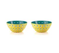 Guzzini - Le Murrine, Juego de 2 Cuencos Pequeños S - Amarillo/Blanco/Azul - 279412225