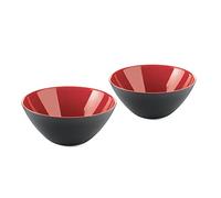 Guzzini My Fusion Cuencos, Acrílico, Negro, Rojo, ø12, 2