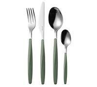 Guzzini - My Fusion, Juego de 24 Cubiertos - Verde Oliva, 16,8 x 7,5 x h25,5 cm - 110700175