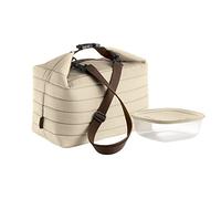 Guzzini - On The Go, Bolsa Térmica Grande con Contenedor - Arcilla, Bolsa 30 x 18 x h30 cm, Contenedor 19,6 x 19,6 x h7 cm, 1400 CC - 03290379