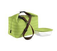 Guzzini - On The Go, Set de Bolsa Térmica Grande con Contenedor - Verde Manzana, Bolsa 30 x 18 x h30 cm, Contenedor 19,6 x 19,6 x h7 cm, 1400 CC - 03290384