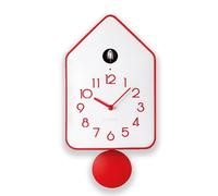 Guzzini - QQ-UP Reloj de Pared con péndulo - Rojo, 18,8 x 9,8 x h37 cm - 16860555