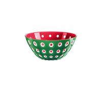 Guzzini - Recipiente de 20 cm en San 'Le Murrine' (Esmeralda, Blanco-Rojo)