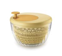 Guzzini Spin e Store Kitchen Active Design Escurridor de Ensalada con Tapa, Polipropileno, copolímero de acrilonitrilo estireno, Amarillo Ácido, 26 cm