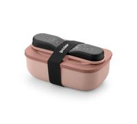Guzzini - Store&Go, Juego Lunch Box con cubiertos de viaje - Rosa Flor de melocotón, 20 x 12 x 7 cm - 900 cc - 171102251