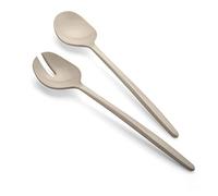 Guzzini - Tierra, Cubiertos de Plástico Reciclado para Ensalada - Gris Paloma, 30 cm - 106101158