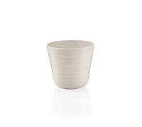 Guzzini - Tierra, Macetero Individual de plástico Reciclado - Blanco Leche, Ø 12,8 x 12 cm | 1 l - 196200156