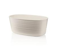 Guzzini - Tierra, macetero múltiple pequeño, Maceta de plástico reciclada - Blanco Leche