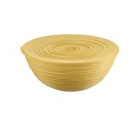 Guzzini - Tierra, Recipiente L con Tapa de Plástico Reciclado, Cuenco - Amarillo Mostaza, Ø 25xh10,8 cm | 3100ml - 175002206
