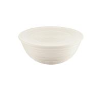 Guzzini - Tierra, Recipiente XL con Tapa de Plástico Reciclado, Cuenco - Blanco Leche, Ø 30xh13 cm | 5000 cc - 175001156