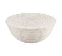 Guzzini - Tierra, Recipiente XL con Tapa de Plástico Reciclado, Cuenco - Blanco Leche, Ø 30xh13 cm | 5000 cc - 175001156