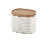 Guzzini - Tierra, Tarro S con Tapa, Fabricado con Materiales Reciclables - Blanco Leche, 12.3 x 9.4 x h 11 cm | 500 CC - 181801156