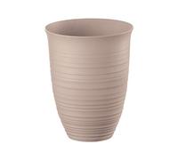Guzzini - Tierra - Vaso Alto de plástico Reciclado - Gris Pardo, diámetro 9,8 x h12,4 cm, 520 CC - 179500158