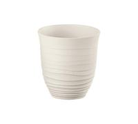 Guzzini - Tierra, Vaso Bajo de Plástico Reciclado - Blanco Leche, Ø 9xh9,5 cm | 350 CC - 179501156