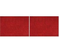 Guzzini - Tiffany, Fabric Mantel Individual Rectangular Doble Cara - Rojo, 43 x 30 cm - 22609155 (Paquete de 2)