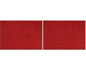 Guzzini - Tiffany, Fabric Mantel Individual Rectangular Doble Cara - Rojo, 43 x 30 cm - 22609155 (Paquete de 2)