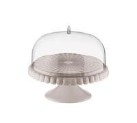 Guzzini - Tiffany, Soporte para Tartas con Campana Pequeña, Molde para Tartas con Tapa - Gris Paloma, Ø 30 x h27 cm - 199401158