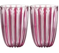 Guzzini - Vaso alto de bio-based plastic, amatista, Dolcevita (Paquete de 2)