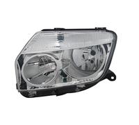 GV-ZONE Faro delantero izquierdo del lado del conductor proyector de montaje de faros delanteros lámpara de coche compatible con Dacia Duster 2010 2011 2012 2013 VP2004L