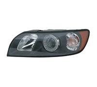 GV-ZONE Faro delantero izquierdo del lado del conductor proyector de montaje de faros delanteros lámpara de coche compatible con Volvo S40 II MS 2004 2005 2006 2007 VP2653L