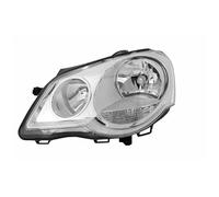 GV-ZONE Faro delantero izquierdo del lado del conductor proyector de montaje de faros delanteros lámpara de coche compatible con VW Polo 9N 2005 2006 2007 2008 2009 2010 2011 2012 VP2714L