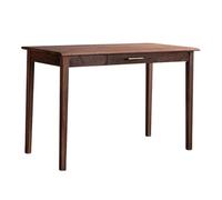 Gv8pA5fj7b Escritorio de Trabajo Escritorio de Estudio Moderno y Sencillo Madera con cajón, Mesa PC Nogal Negro, estación Trabajo for el hogar, la Oficina Dormitorio(L)
