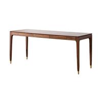 Gv8pA5fj7b Escritorio de Trabajo Escritorio Moderno de Madera, Mesa Rectangular for portátil Estilo Sencillo con cajón Oculto, Color Nogal Oscuro(M)