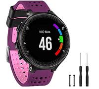 GVangel Correa Compatible con Garmin Forerunner 235, Correa de Repuesto de Silicona Suave para Reloj Inteligente 220/230/235/620/630/735XT/235 Lite para Mujeres y Hombres (Púrpura-Rosado)