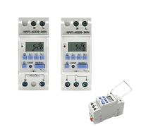 GVBAEPIEO 2 Cables semanales 7 días programable Interruptor de Tiempo Digital relé Temporizador Control AC 220V 230V 12V 24V 48V 16A 1 Uds(15a,1NO 24V AC DC)