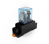 GVBAEPIEO MY2P HH52P MY2NJ Bobina de relé General DPDT Micro Mini Interruptor electromagnético con Base Enchufe LED AC 110V 220V DC 12V 24V 1 Uds(Motor with Bracket)
