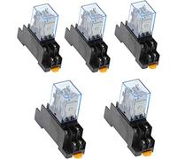 GVBAEPIEO Relé 5 Juegos MY2P HH52P MY2NJ Bobina de relé General DPDT Micro Mini Interruptor electromagnético 110V 220V 12V 24V Potencia LED(DC 12V)
