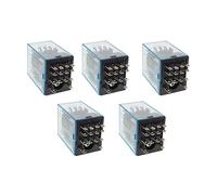 GVBAEPIEO Relé 5 uds MY4NJ General pequeño electromagnético DC 12V 24V 36V 48V 110V 220V relé de Potencia Bobina 4NO 4NC(DC 24V)
