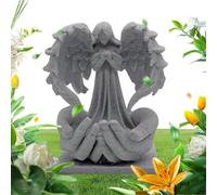 Gvblkq Angel Figurine, 25g Miniature ABS Angel in Hands Statue, Eco-Friendly Art Decor for Garden, Living Room, Shelf, Porch, Patio, Yard, Home Accent Ornament for Spiritual Display
