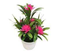 Gvblkq Artificial Flowers - Faux Potted Plants, Realistic Blossom Display, Zero Maintenance Décor, Vibrant Long-Lasting Color, Accents, Pink Flowers for Coffee Table, Kitchen, Farmhouse Shelf
