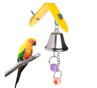 Gvblkq Avian Ring, Mental Stimulating Piece, Foraging Device, Hanging Clapper Design, Seamless Perk Functionality, Top Pet Selection, Single Unit Solid Mirror Polished Metal Frame