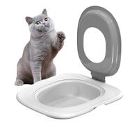Gvblkq Bandeja de portátil para Gatos, de Entrenamiento para Orinal, Reutilizable, Entrenador de Inodoro para Mascotas, Kit de Entrenamiento de Inodoro para Gatos, Caja de