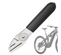 Gvblkq Bike Rotor Truing Fork, Brake Wrench for Disc Alignment, Stainless Steel 3 Slot Depths for Precise Adjustment, Essential Bicycle Maintenance Tool for Cyclists, 18.9x3.7x2.8cm
